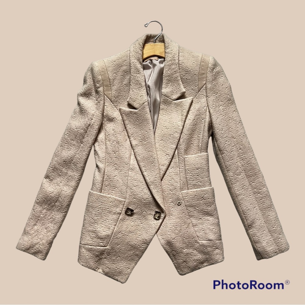 MICHAA Light pink blush blazer in size S